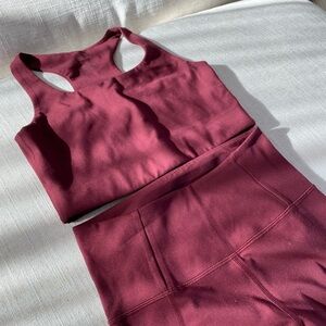 Girlfriend Collective Set in Mulberry